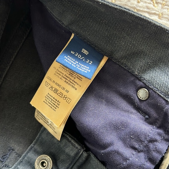 Scotch & Soda Jeans Dark Blue Slim Premium Amsterdam 30 x 26 inseam (hemmed) - Picture 4 of 5